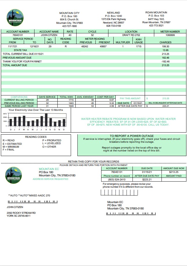  Minol USA business utility bill 